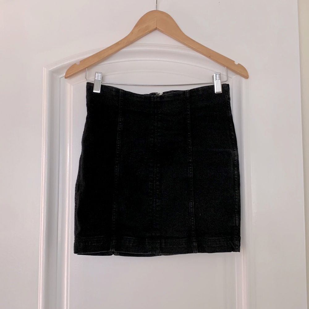 Free People Black Jeans Skirt- Size 4